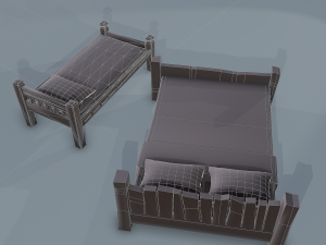medieval beds 3Dモデル