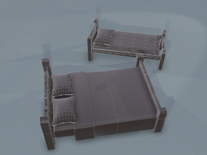 medieval beds 3Dモデル