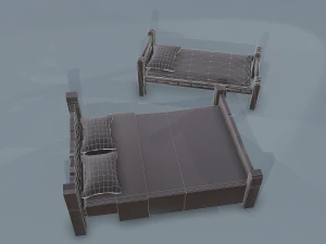 medieval beds 3D Model