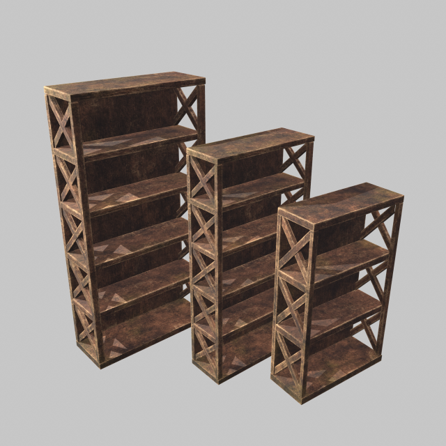 pantry shelves 3D Model .c4d .max .obj .3ds .fbx .stl .blend 
