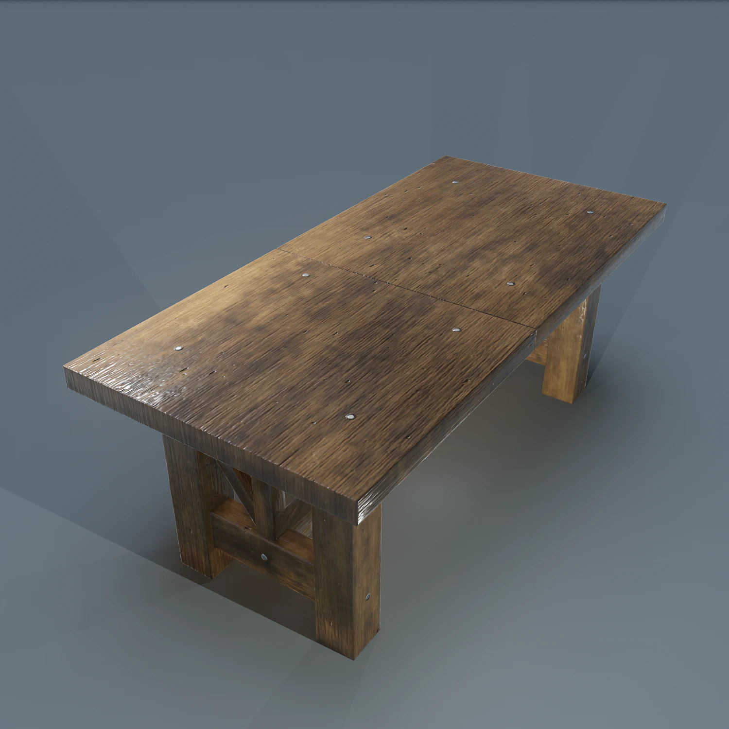 wooden table 3D Model .c4d .max .obj .3ds .fbx .stl .blend 