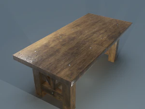 ahşap masa 3D Model