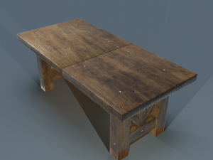 wooden table Model 3D