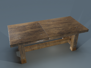 wooden table Model 3D