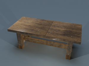 wooden table Model 3D
