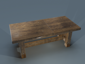 wooden table Model 3D