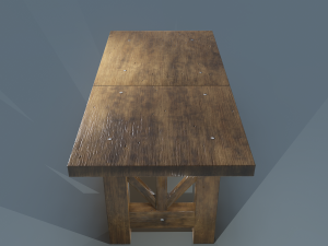 wooden table Model 3D