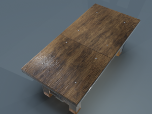 wooden table Model 3D