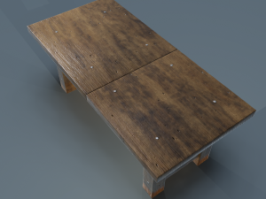 wooden table Model 3D