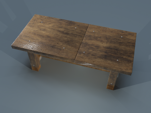 wooden table Model 3D