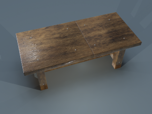 wooden table Model 3D