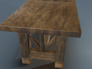 wooden table Model 3D