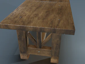 wooden table 3D Model