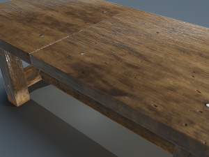 wooden table Model 3D