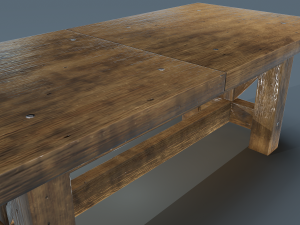 wooden table Model 3D