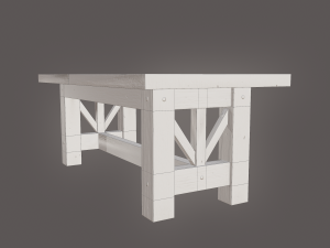 wooden table Model 3D