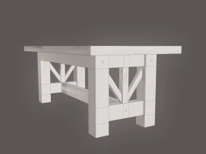 wooden table 3D Model