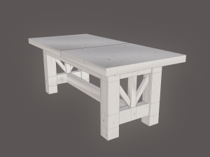 wooden table Model 3D