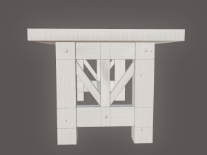 wooden table Model 3D