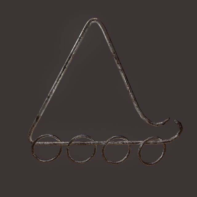 Hanging triangle decoration Model 3D .c4d .max .obj .3ds .fbx .stl .blend 