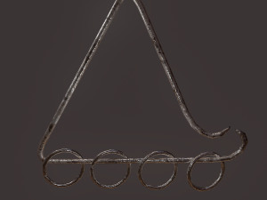 Hanging triangle decoration 3D Model