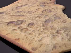 eaten piece of bread Modello 3D