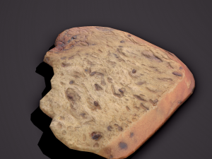 eaten piece of bread Modello 3D