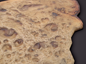 eaten piece of bread Modello 3D