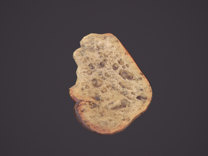 eaten piece of bread Modello 3D