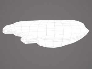 eaten piece of bread Modello 3D
