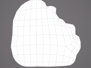 eaten piece of bread Modello 3D