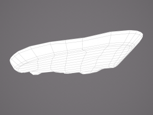 eaten piece of bread Modello 3D