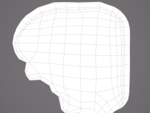 eaten piece of bread Modello 3D