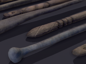 Medieval needles and make up scoop 3D 模型