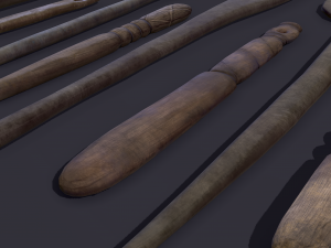 Medieval needles and make up scoop 3D 模型