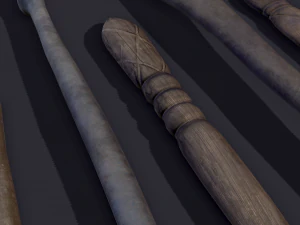Medieval needles and make up scoop 3D Model