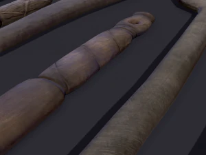 Medieval needles and make up scoop 3D Model