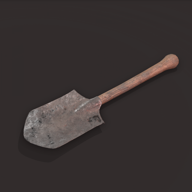 Medieval shovel 3D-Modell .c4d .max .obj .3ds .fbx .stl .blend 