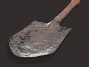Medieval shovel 3D-Modell