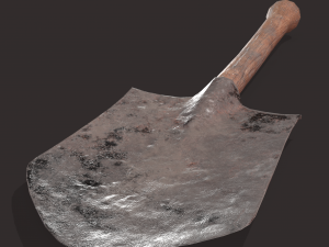 Medieval shovel 3D-Modell