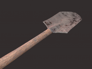 Medieval shovel 3D-Modell