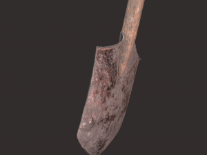 Medieval shovel 3D-Modell