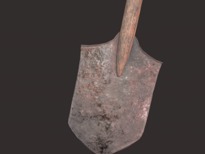 Medieval shovel 3D-Modell