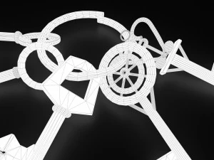 chiavi medievali Modello 3D