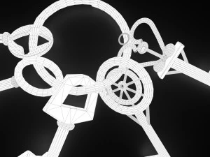 chiavi medievali Modello 3D