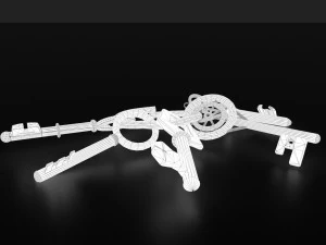 chiavi medievali Modello 3D