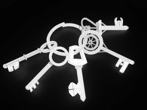 chiavi medievali Modello 3D