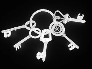 chiavi medievali Modello 3D