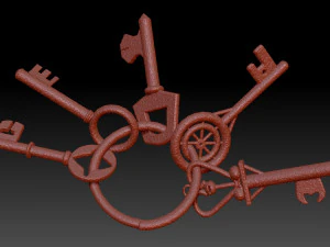 chiavi medievali Modello 3D