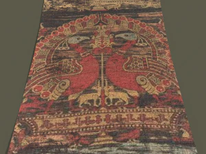 Ancient bird carpet 3D Model